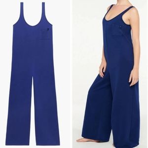 Savage x Fenty Xssential Fleece Jumpsuit Relaxed Wide Leg Navy Blue Size 2X